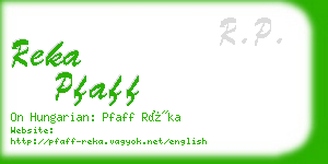 reka pfaff business card